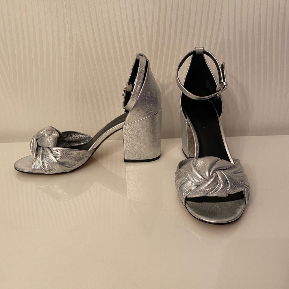 Fashionable silver shoes